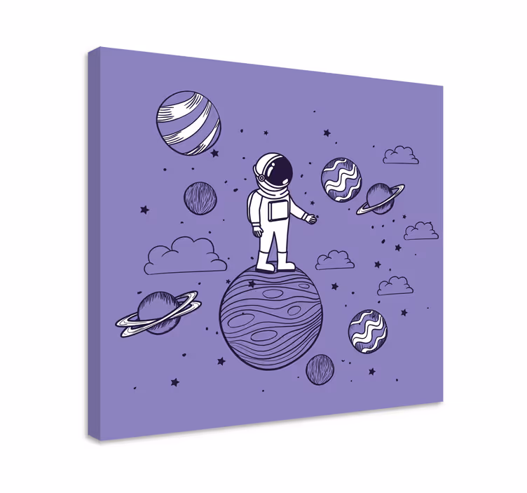 Obraz na stenu videohry astronaut skúmajúci vesmír - Tenstickers