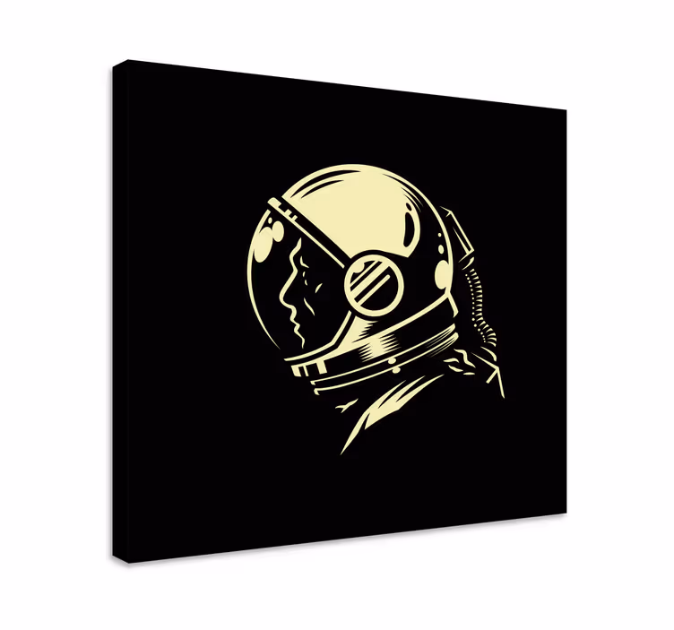 Vintage monochromatické nástenné obrazy kozmonautov - Tenstickers