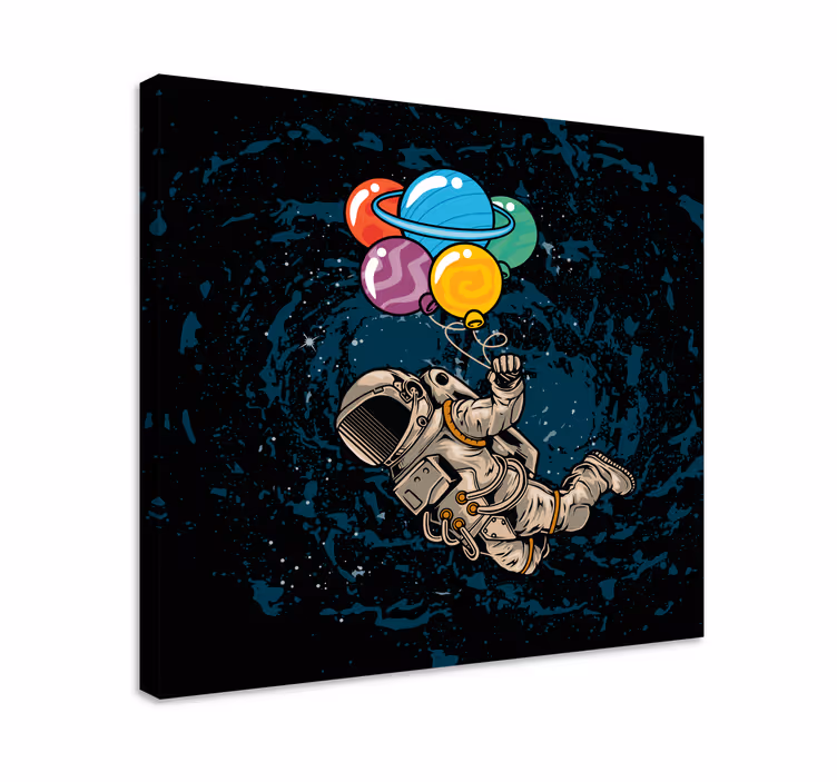 Obraz na stenu videohry astronaut s balónmi - Tenstickers
