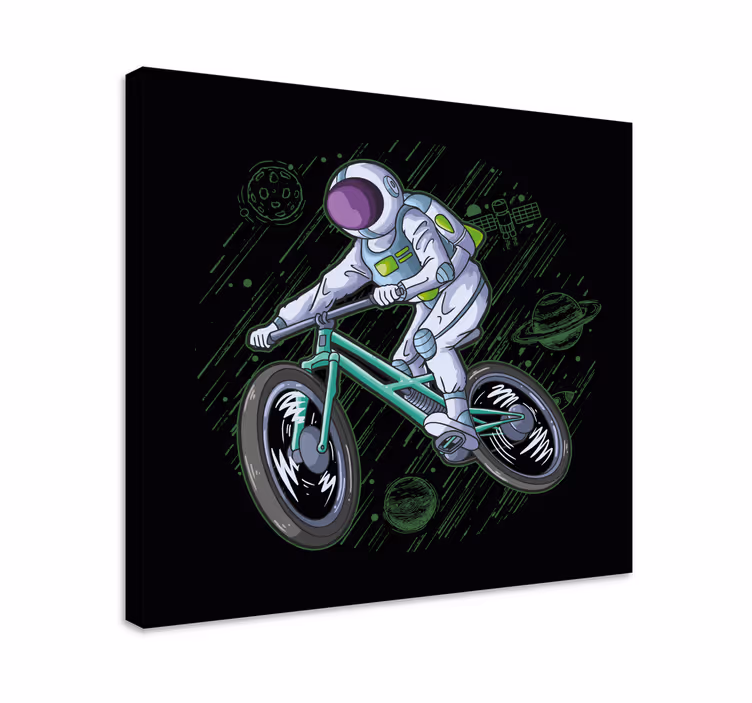 Obraz na stenu videohry astronaut na bicykli - Tenstickers