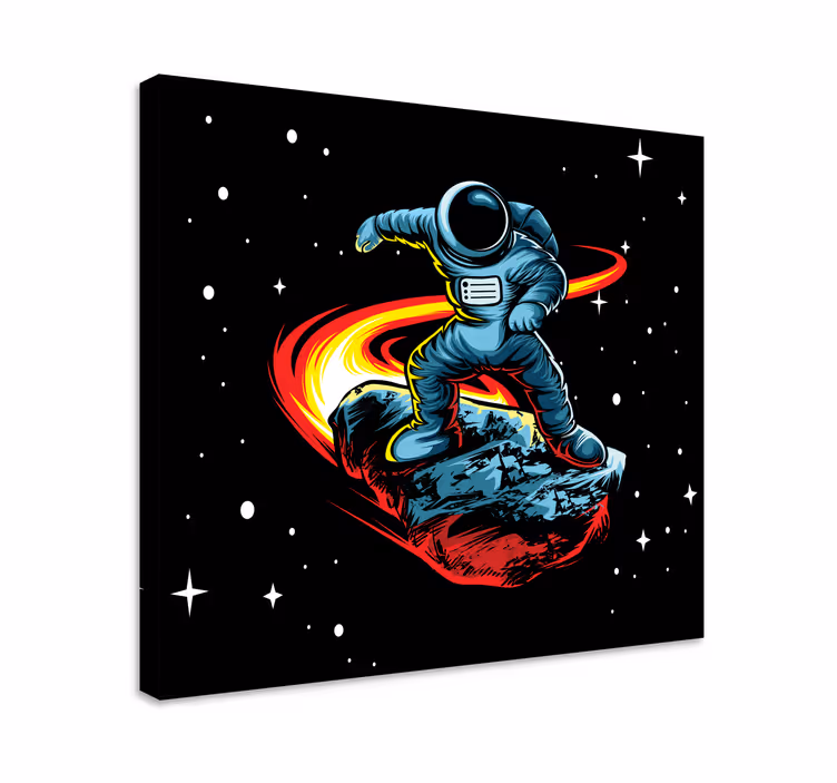 Astronaut s výtlačkami steny meteorickej spálne - Tenstickers