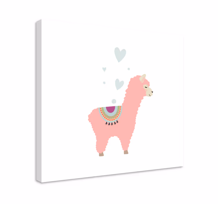 Výtlačky spální na ružový lama vzor - Tenstickers
