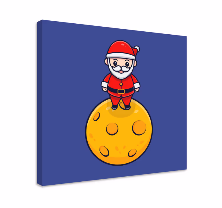 Detský obraz na stenu santa na mesiaci - Tenstickers