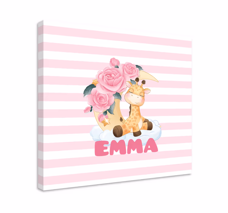 Obraz na stenu žirafa a meno - Tenstickers
