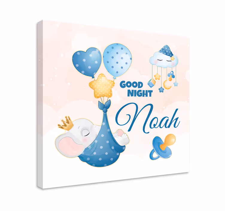 Obraz pre bábätko dobrú noc sloník - Tenstickers