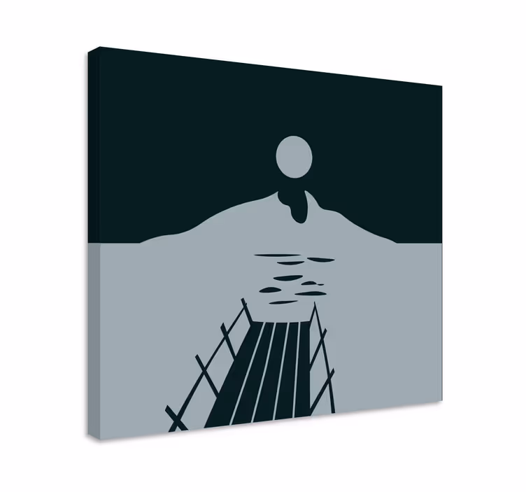 Drevený dok k jazeru s horským plátnom - Tenstickers