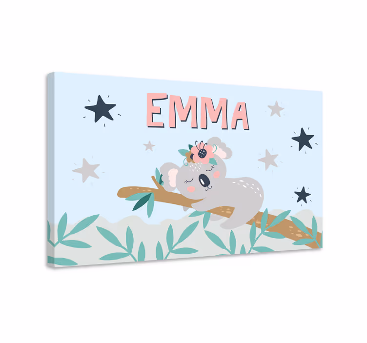 Roztomilá koala pre dievča na plátne - Tenstickers