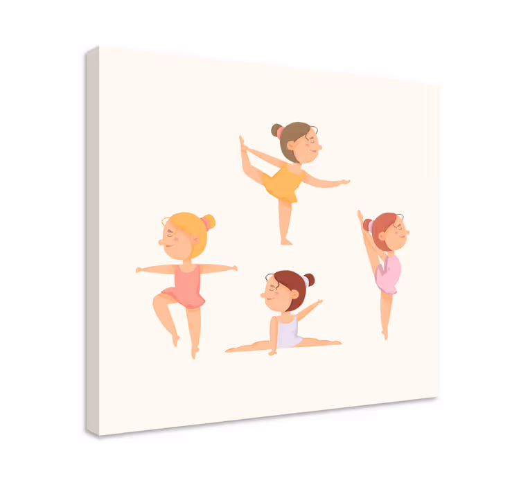 Detský obraz na stenu tancujúce baletky - Tenstickers