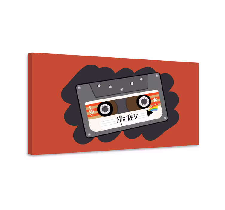 Obraz hudba retro mixtape dizajn - Tenstickers