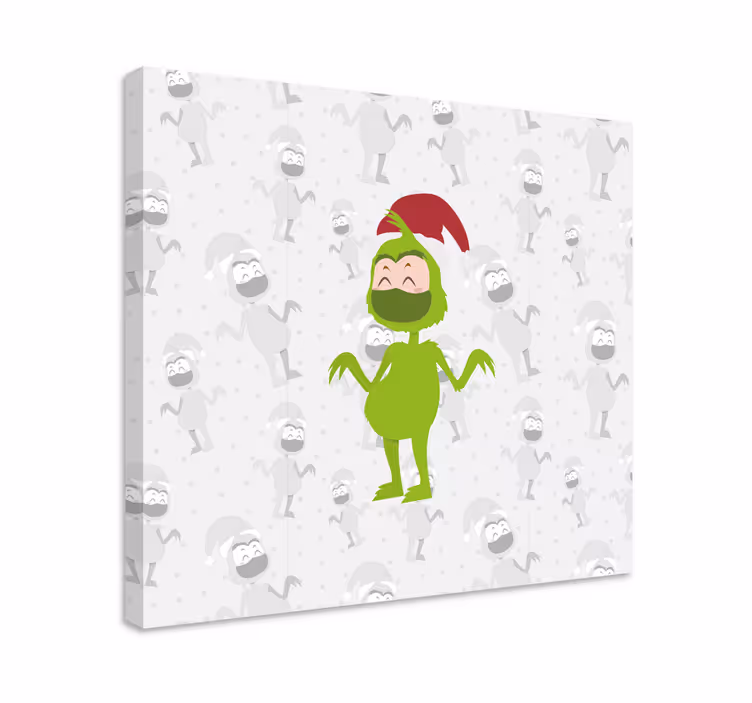 Obraz postavy šťastnej zelenej postavy - Tenstickers