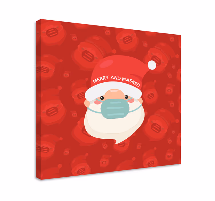 Obraz abeceda veselý santa v maske - Tenstickers