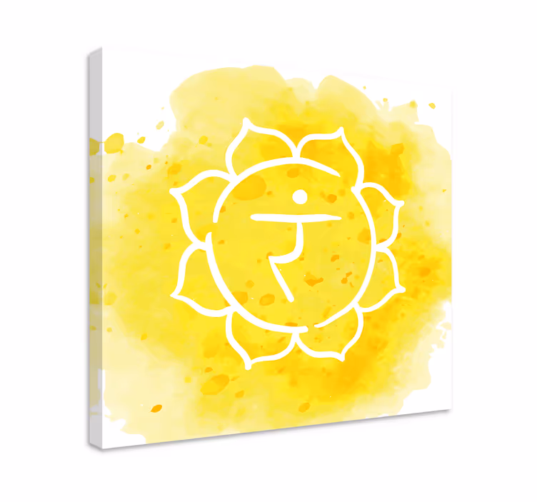 Symbol čakry solar plexu, moderné obrazy na stenu - Tenstickers