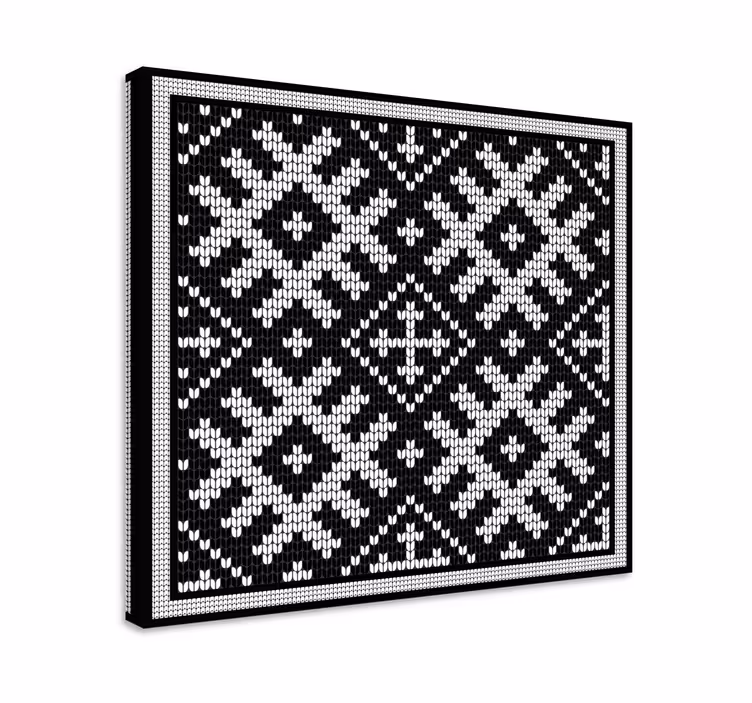 Vikingské reťazové štvorce vzor geometrické obrazy na stenu - Tenstickers