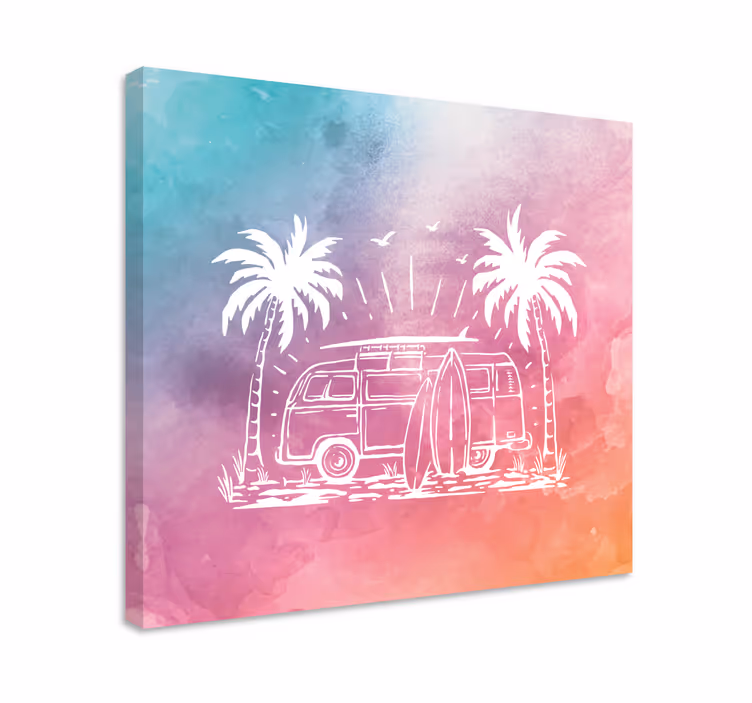 Obraz mesto retro surf van - Tenstickers