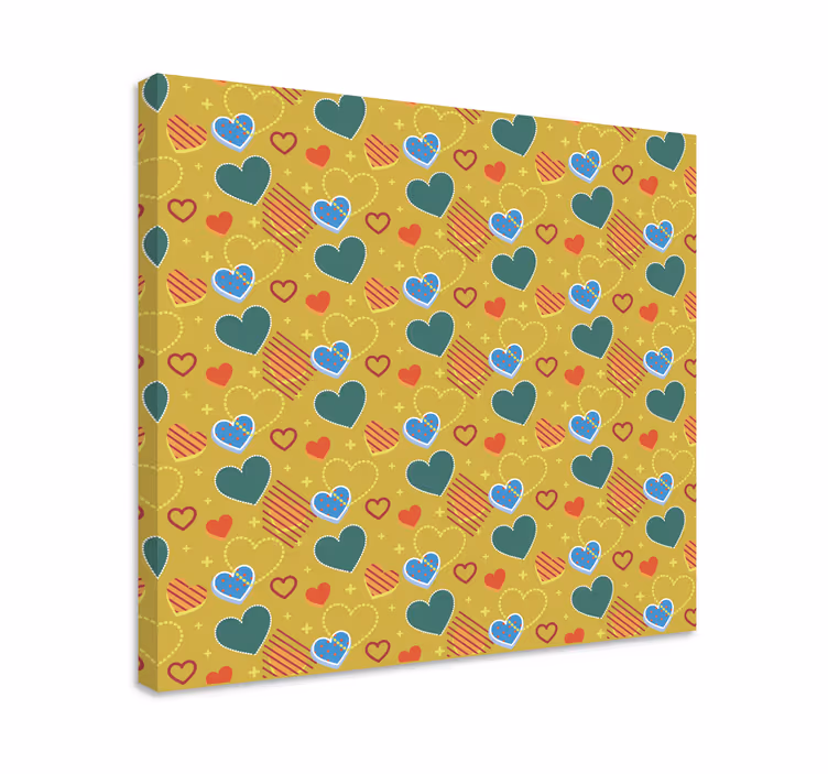 Obraz abeceda farebný vzor srdca - Tenstickers