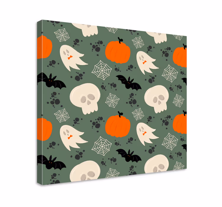 Dinosaurus obraz s prvkami halloween tematiky - Tenstickers