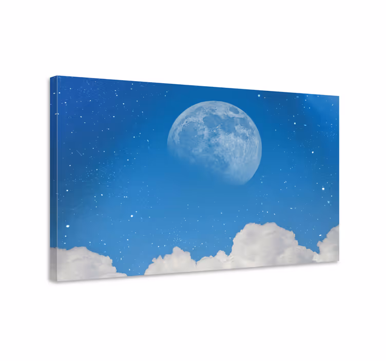 obraz panoráma mesiac na oblohe - Tenstickers