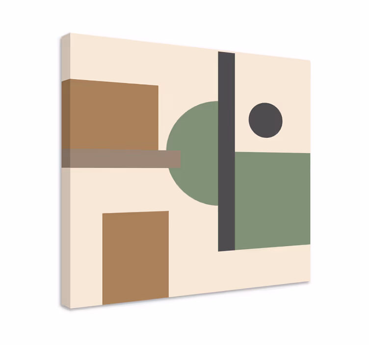 Prírodné farby geometrické umenie moderné obrazy na stenu - Tenstickers