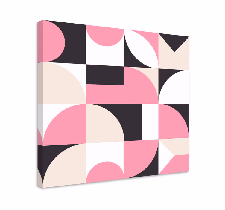 obraz z geometrických tvarov kruhový vzor blokov - Tenstickers