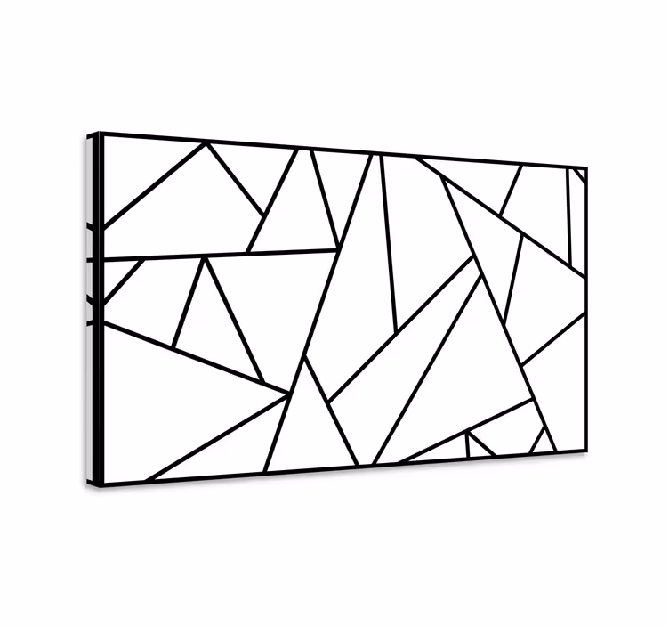 čierne geometrické čiary minimalistické obrazy na stenu - Tenstickers