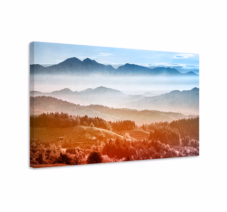 obraz panoráma výhľad na hmlisté hory - Tenstickers