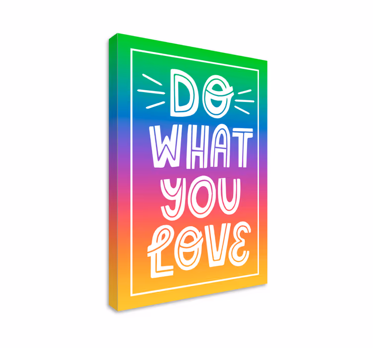 Dúhová farba s textovým motivačným plátnom - Tenstickers