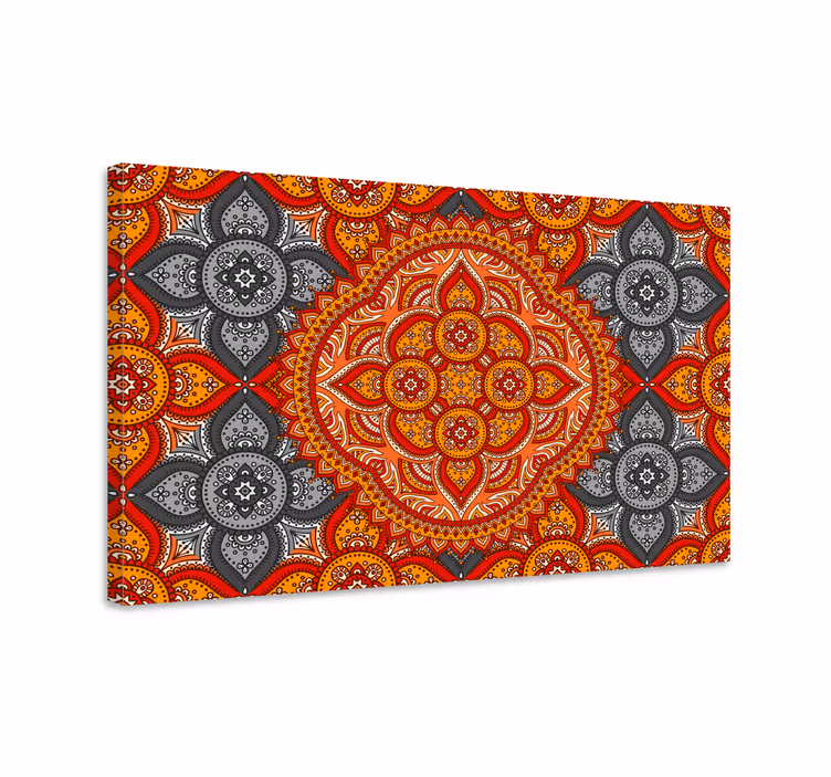 Mandala obraz s prepracovaným kvetinovým vzorom - Tenstickers