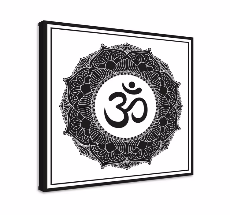 Mandala so symbolom ohm mandalové obrazy na stenu - Tenstickers