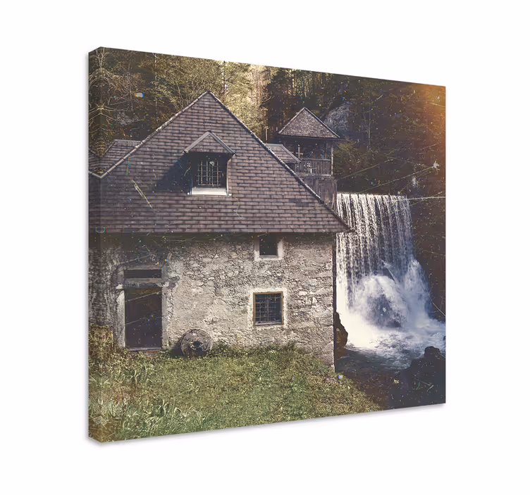 Obraz panoráma historická scéna vodopádu - Tenstickers