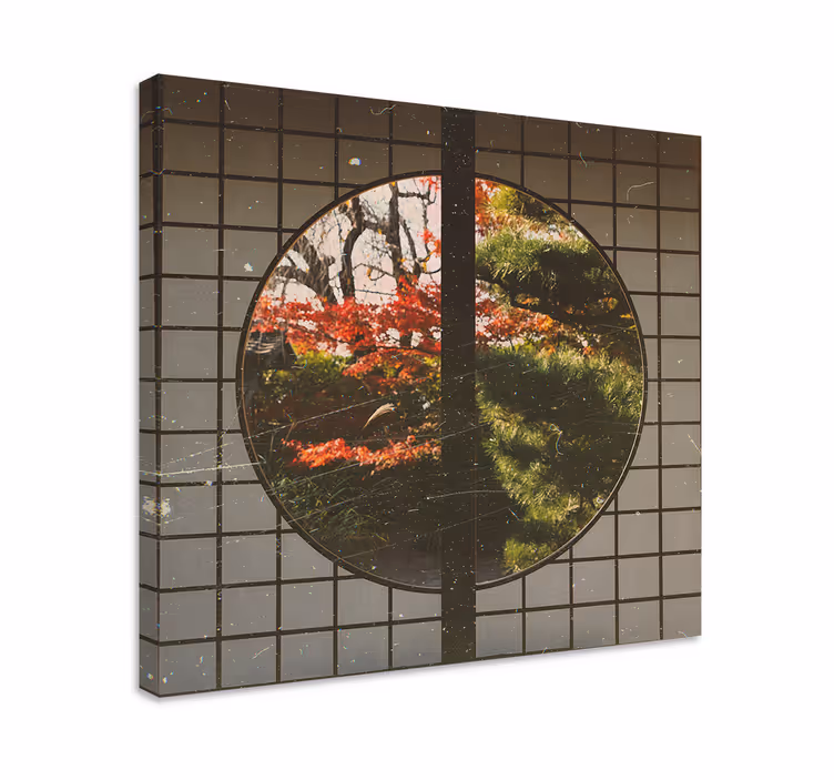 Obraz panoráma japonskej záhrady pokoja - Tenstickers