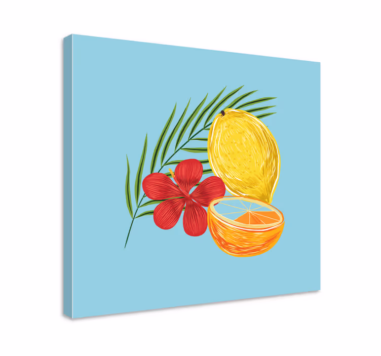 Pastelové citróny ovocie dizajn kuchyne tlač na stenu - Tenstickers