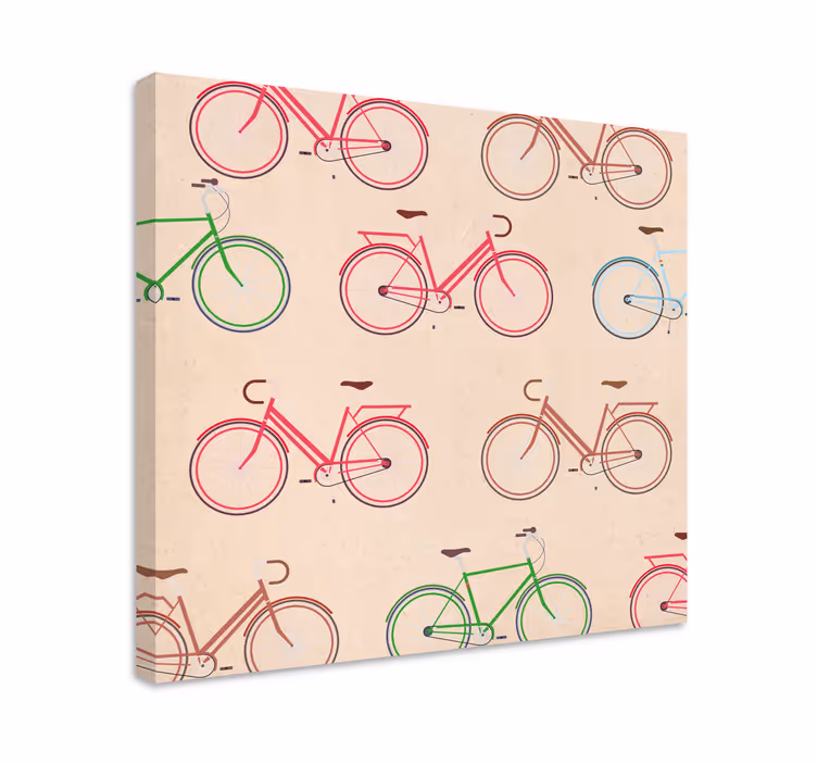 Obraz na stenu šport farebné bicyklové vzory - Tenstickers
