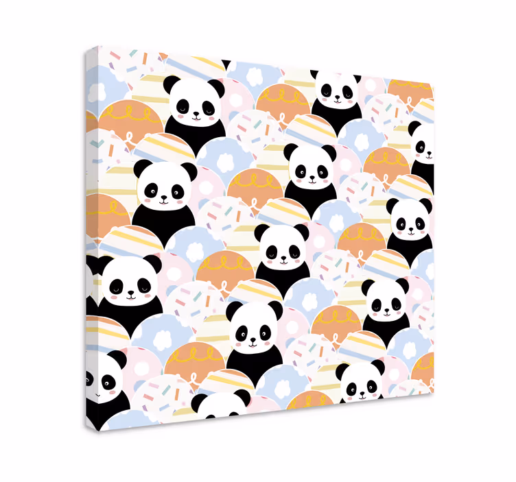 Obraz zvierat hravé vzory pandy - Tenstickers