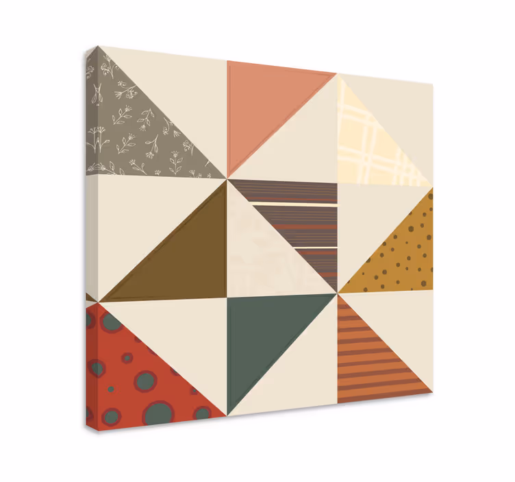Obraz budha s geometrickým mozaikovým vzorom - Tenstickers