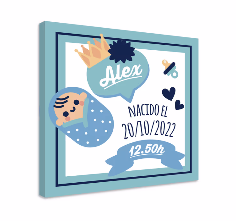 Obraz pre bábätko dizajn oznámenia o narodení - Tenstickers