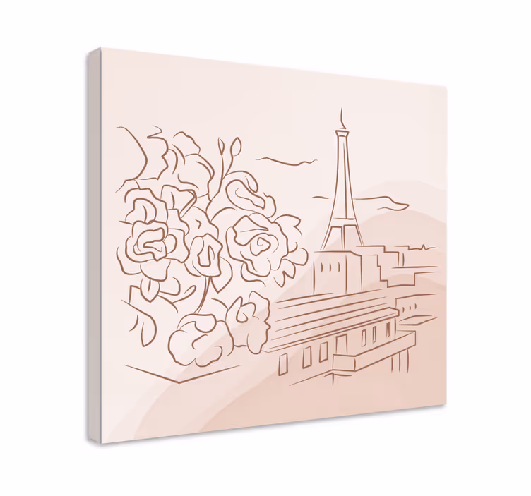 Obraz mesto parížska kvetinová scéna - Tenstickers