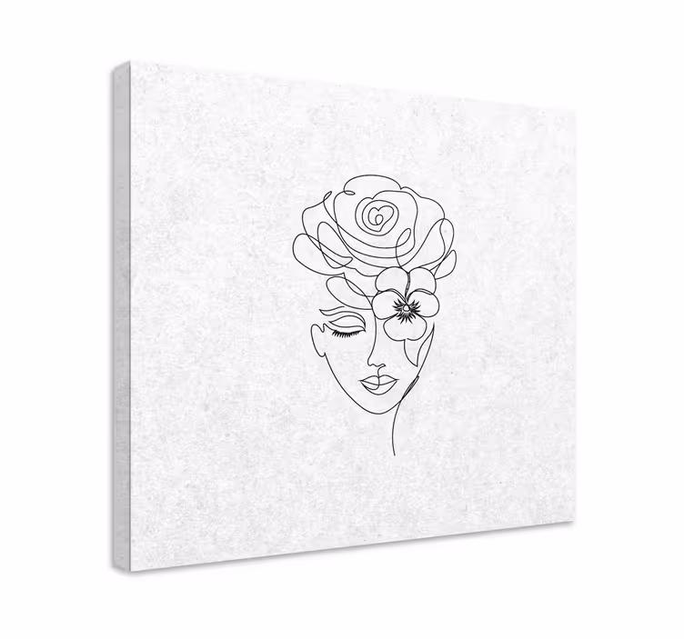 Minimalistické obrazy ženy bez tváre na plátne - Tenstickers