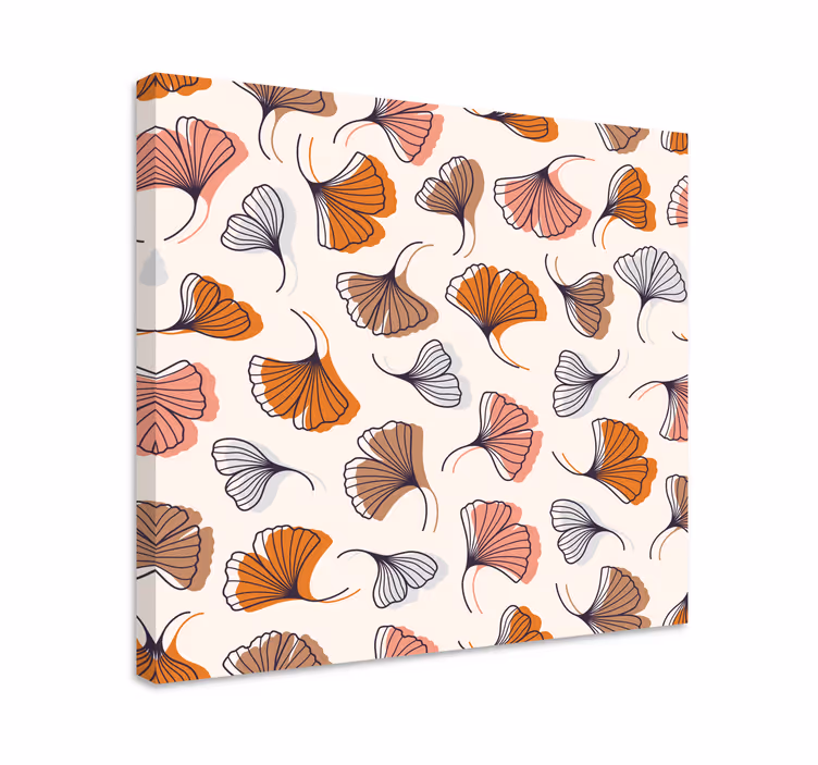 obraz na stenu rastliny kvetinový vzor ginkgo - Tenstickers