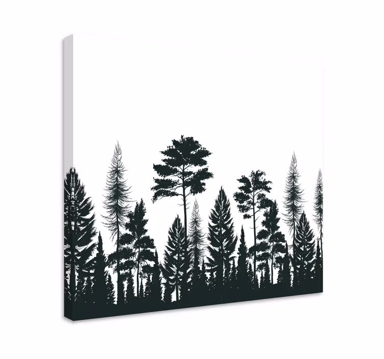 obraz strom silueta evergreenov - Tenstickers