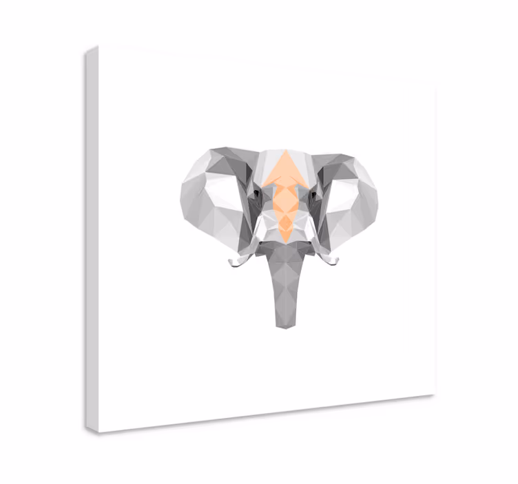 obraz slon geometrická hlava slona - Tenstickers