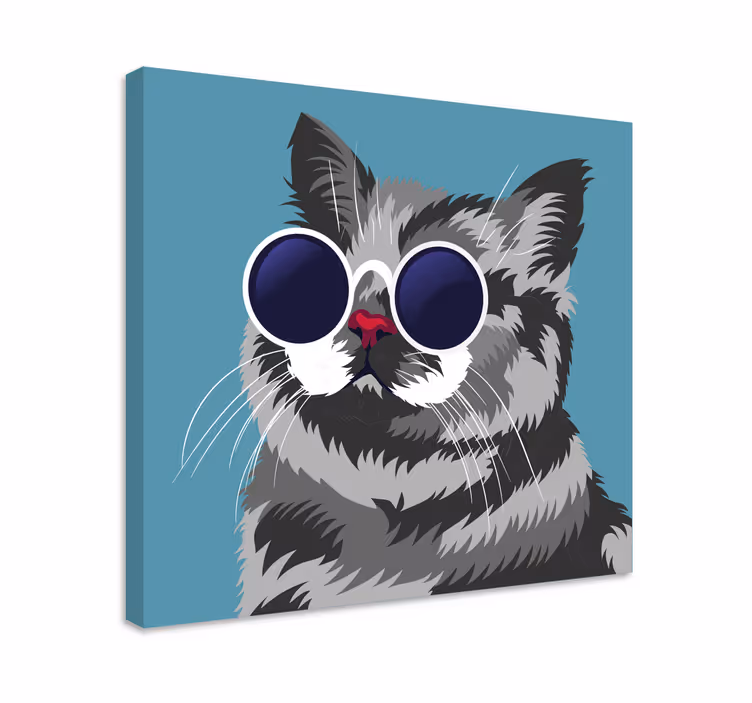 Obraz mačky v štýlovom portréte - Tenstickers