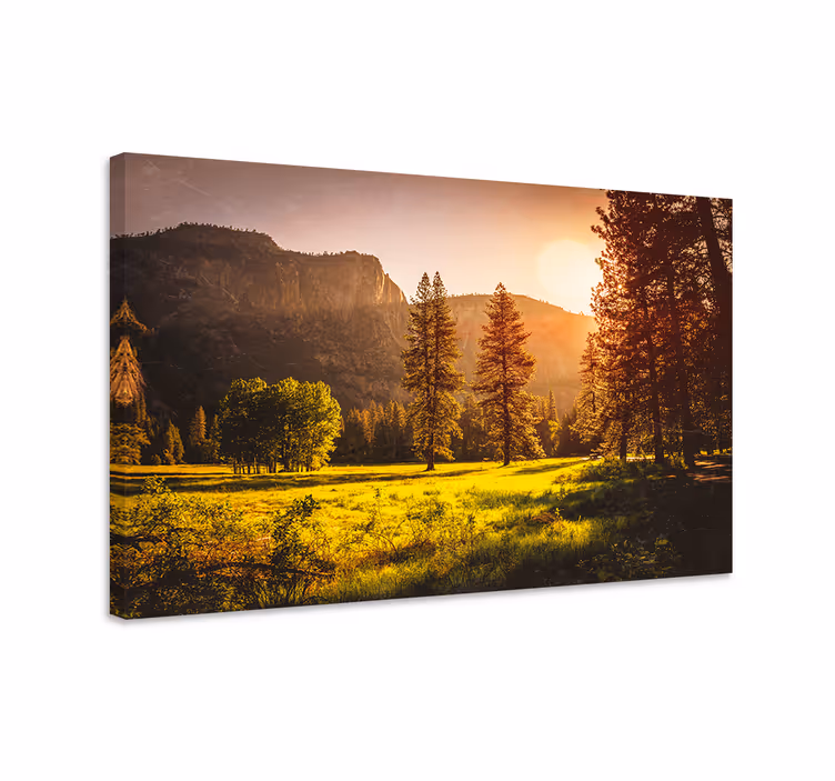 obraz panoráma západ slnka nad horami - Tenstickers