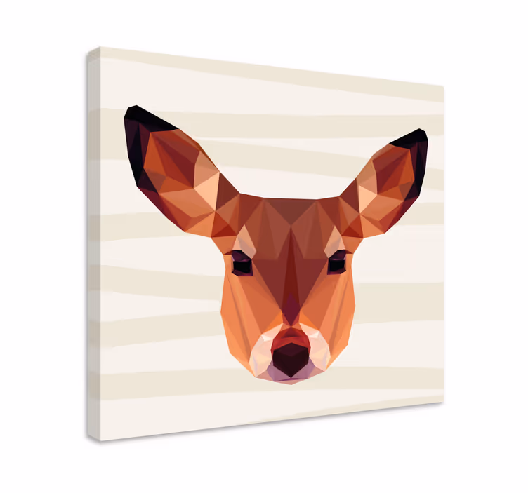 Obraz jeleň geometrická hlava jeleňa - Tenstickers