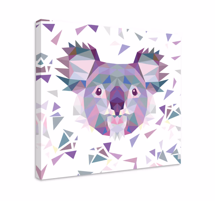 Obraz kone geometrická tvár koaly - Tenstickers
