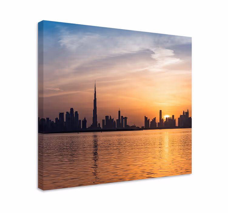 Obraz mesto západ slnka v dubaji - Tenstickers