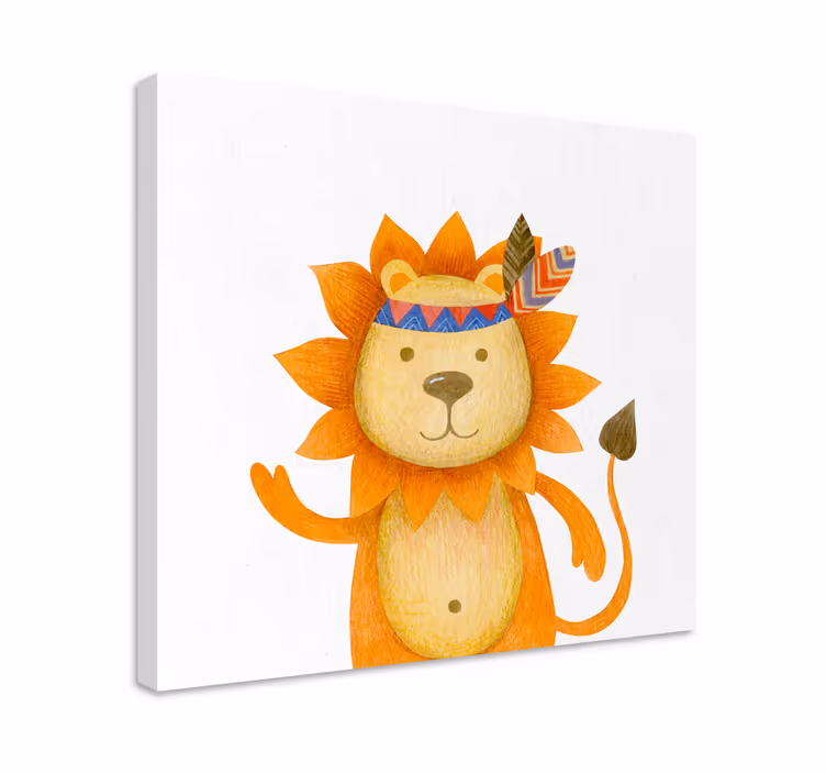 Obraz zvierat priateľského leva - Tenstickers