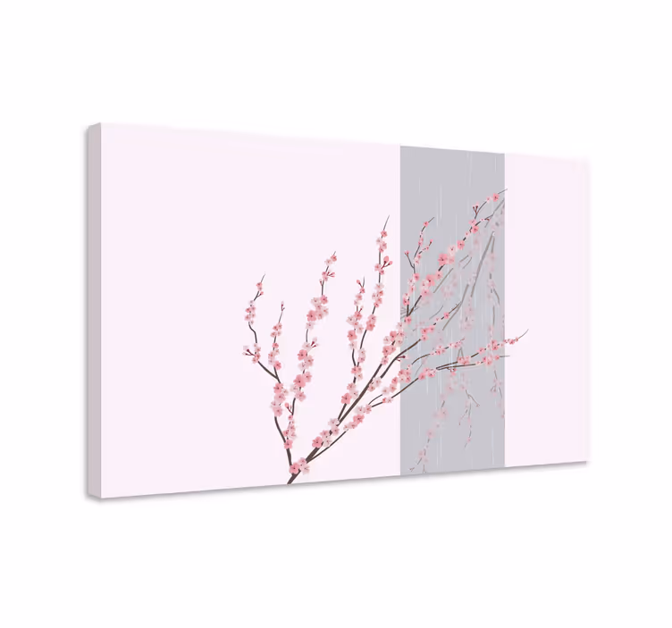 Obraz na stenu rastliny sakura kvetný konár - Tenstickers
