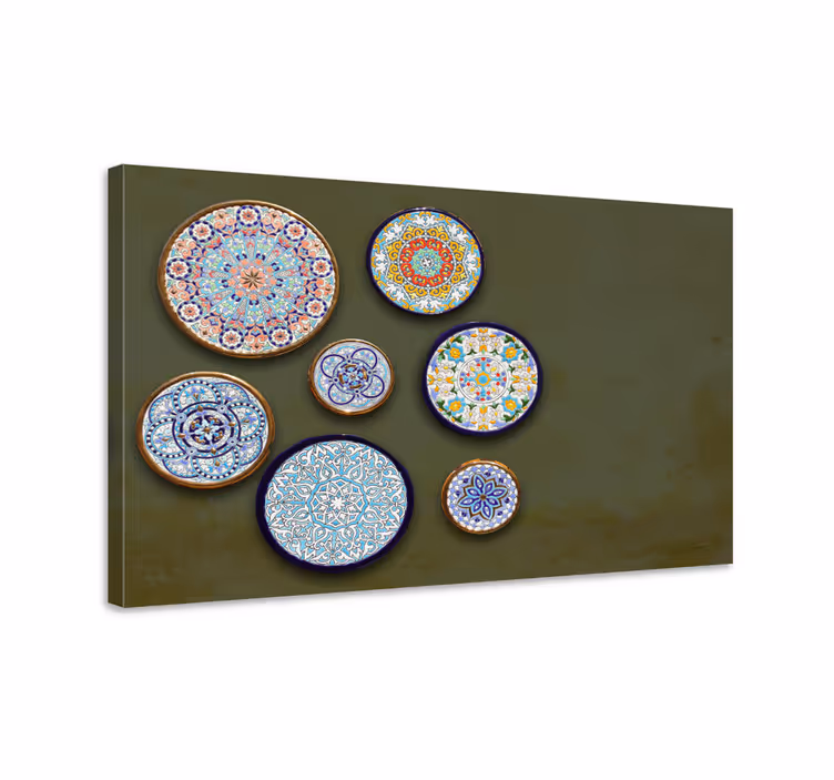 "boho" keramická imitácia moderného obrazy na stenu - Tenstickers