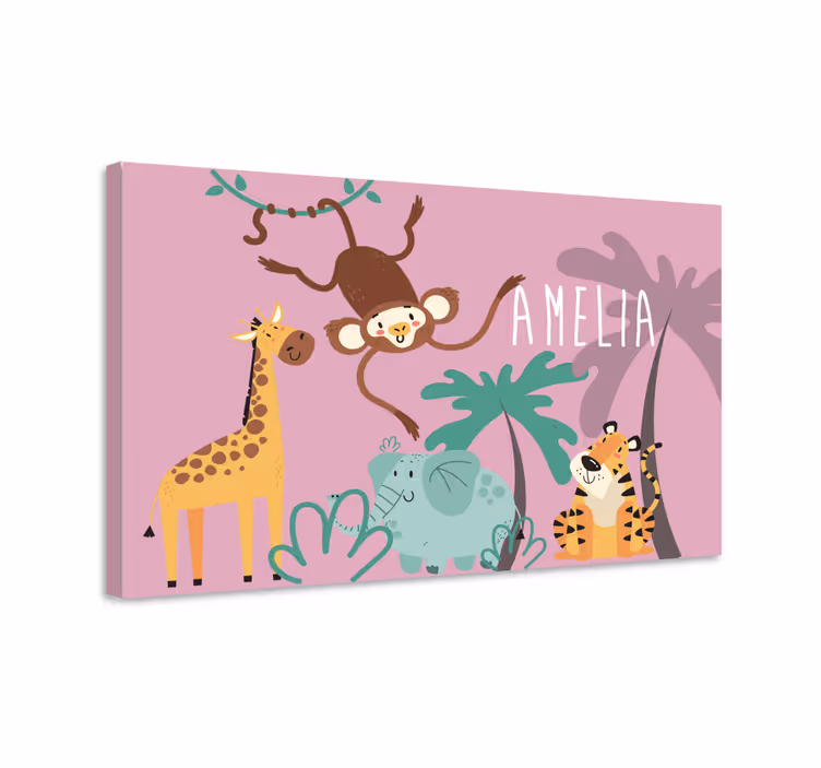 "boho" detské obrazy na stenu do džungle - Tenstickers