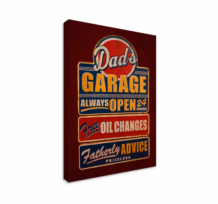 Obraz na stenu Dads garage - Tenstickers
